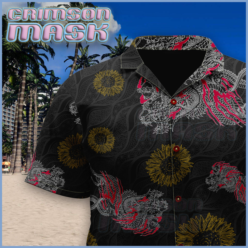 Kazuma Kiryu Tattoo All Over Print Hawaiian Shirt - Yakuza RGG Ryu Ga Gotoku Merch Button Up