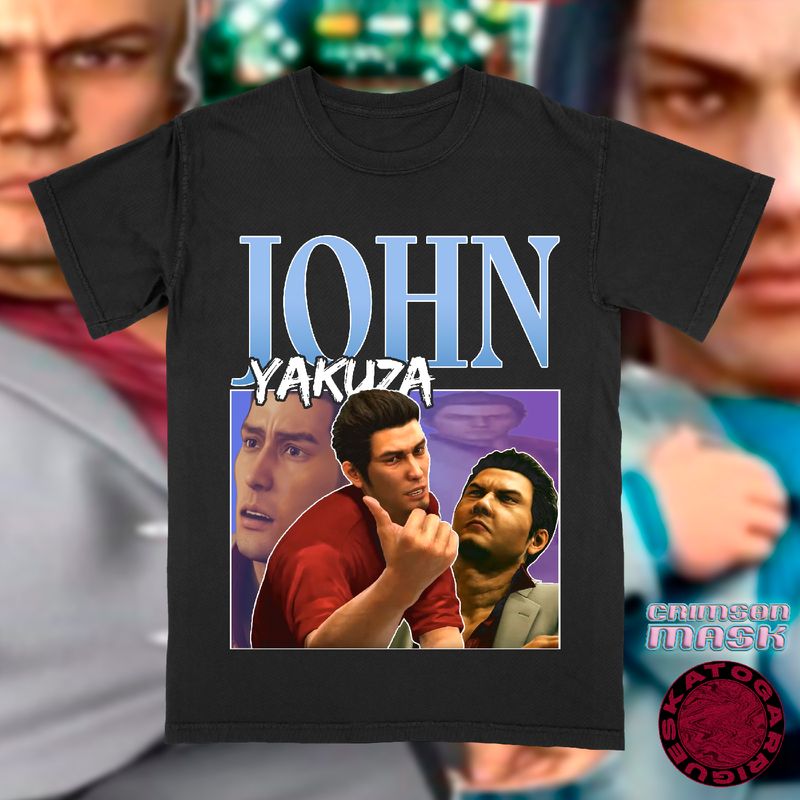 Yakuza RGG Like a Dragon - Kiryu Kazuma John Yakuza Meme Rap T-Shirt Videogame Merch Goro Majima